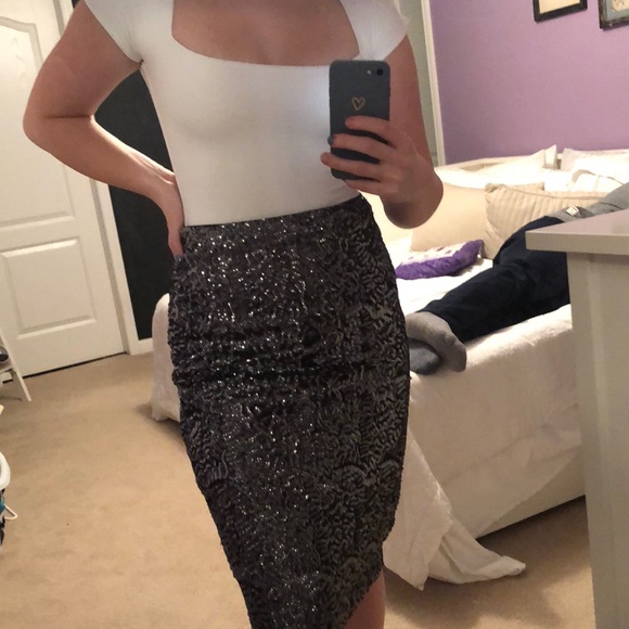 Xhilaration sparkily beaded midi skirt - Picture 2 of 5